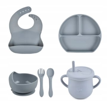 SILIKONSKI PRIBOR ZA HRANJENJE DOJENČKA FIRST UTENSILS