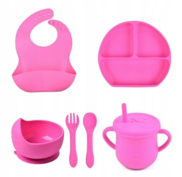 SILIKONSKI PRIBOR ZA HRANJENJE DOJENČKA FIRST UTENSILS
