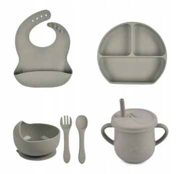 SILIKONSKI PRIBOR ZA HRANJENJE DOJENČKA FIRST UTENSILS