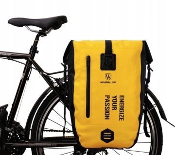 VODOTESNA RUMENA KOLESARSKA TORBA WHEEL UP 27L