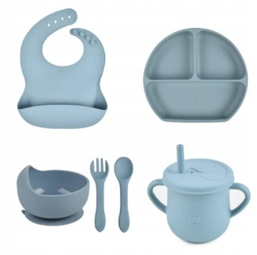 SILIKONSKI PRIBOR ZA HRANJENJE DOJENČKA FIRST UTENSILS
