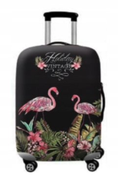 OVITEK ZA KOVČEK DARK FLAMINGO TRAVEL S