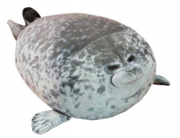 BLAZINA SEAL, SEAL PUF, SUPER DARILO, SIVA, 30CM