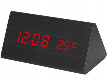 BAMBUSOVA URA BUDILNICA TERMOMETER STOŽEC