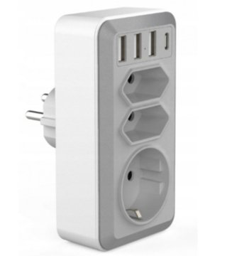 RAZDELILNI PODALJŠEK 4x USB-C 3x VTIČNICE