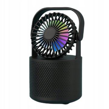 Hoffen ventilator z zvočnikom RGB osvetlitvijo ozadja Bluetooth FM radio