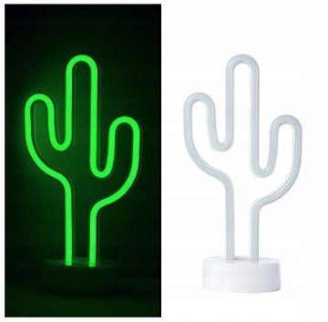 3D NEONSKA SVETILKA CACTUS NA BATERIJE Z ZELENO LUČJO DARILO