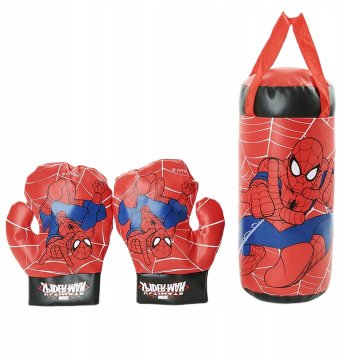 KOMPLET BOKSARSKE VREČE Z ROKAVICAMI SPIDERMAN ZA OTROKE ŠPORT