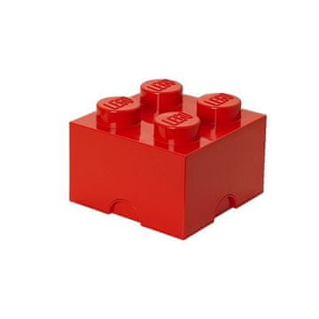 LEGO kocke za shranjevanje 4 rdeča škatla za igrače