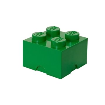 LEGO 40031734 Posoda za igrače iz kock 2x2 temno zelena darilna škatla