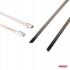 AMIO Kabelske vezice iz nerjavečega jekla 4,6x250 mm 100 kosov.