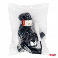 AMIO Spiralni kabel za TIR prikolico 2x 7-pinski 15-pinski tip N/S 5 m 24V -04381