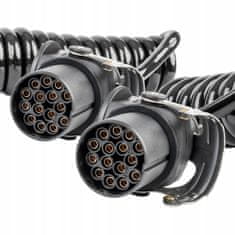 AMIO Spiralni kabel za TIR prikolico 2x 15-pinski 5m 24V -04382