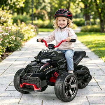 Northix Otroški električni štirikolesnik, 12 V, črne barve, 3–7 km/h