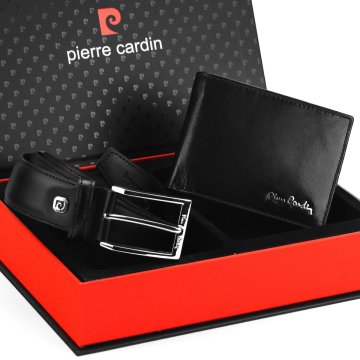Pierre Cardin Moški darilni set, pravo usnje, ZG-103-BR