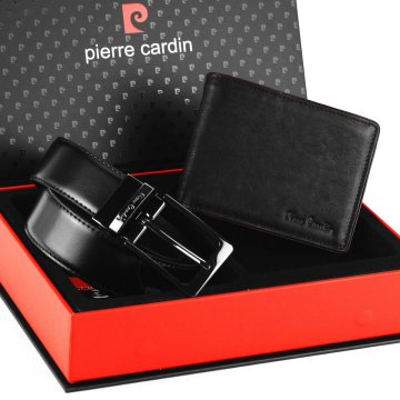 Pierre Cardin Moški darilni set, pravo usnje, ZG-78-BR