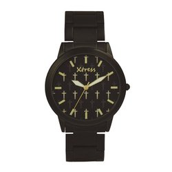 éS Ura XNA1034-01. Kvarčni mehanizem, črne barve. Unisex.