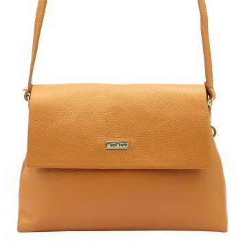 Elegantna trapezoidna usnjena torba za čez ramo znamke