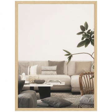 HOMCOM Pravokotno ogledalo za steno v kopalnici s kavlji, ogledalo za sobo iz stekla in MDF, 60x80 cm, barva lesa