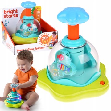 Bright Starts Igrača vrteča se vrtavka - 20 melodij + LED luči + zvočno upravljanje ZA6000