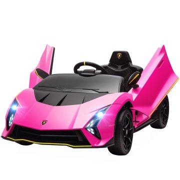 AIYAPLAY Električni avto za otroke 3-6 let 12V Lamborghini avtentična, 3-5 km/h električni avto za otroke z 2 motorjema, škarjasta vrata, vzmetenje, žarometi, glasba, daljinski upravljalnik, varnostni pas