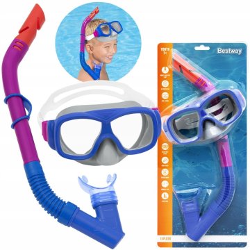 Bestway komplet maske z dihalko za potapljanje MODRA 7+ 24032