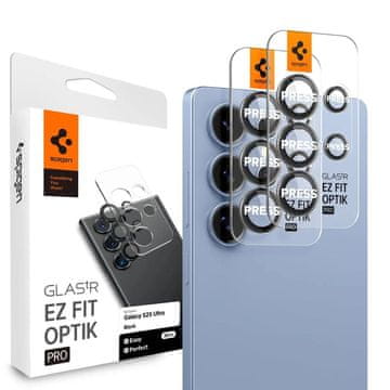 Northix Zaščitno steklo Spigen za Samsung Galaxy S25 Ultra Glas.tR EZ Fit Optik Pro HD, 2 kosa