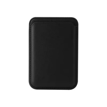 Northix Usnjeni etui za kartice SiGN MagSafe iz umetnega usnja - črn