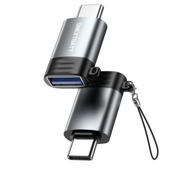 Northix NEXTBATT USB-A ženski na USB-C adapter - črno/siv