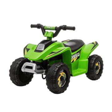 HOMCOM Električni quad za otroke od 18-36 mesecev z polnilno baterijo 6V, hitrost 2.8-4.6Km/H in vožnja naprej in nazaj, 72x40x45.5 cm, zelen