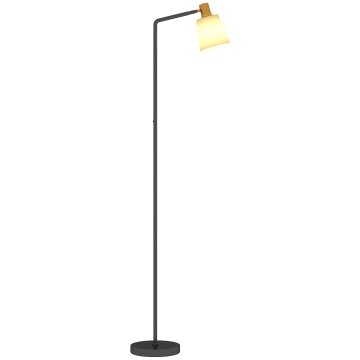 HOMCOM Talna LED svetilka z nastavljivo glavo, ki se vrti za 350°, moderna svetilka z nastavitvijo barvne temperature 3000K/4000K/6500K, za spalnico in dnevno sobo, črna