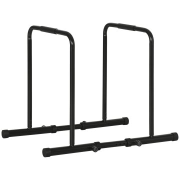 SPORTNOW Palica za dip iz jekla z nastavljivo višino in 6 nastavljivimi dolžinami, 90-102x65x80-90 cm, črna