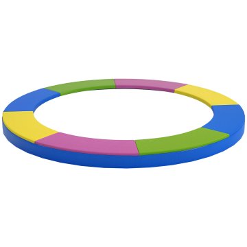 SPORTNOW Pokrov elastične preproge Ø244x30 cm zložljiv in prenosen, zaščita vrtnega trampolina iz plastike, PE in EPE pene, brez luknje za drog, večbarven