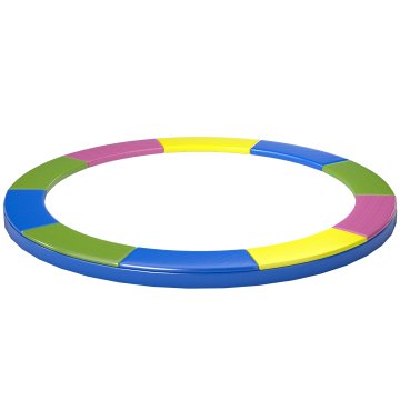 SPORTNOW Pokrov za trampolin Ø305x30 cm zložljiv in prenosen, zaščita vrtnega trampolina iz plastike, PE in EPE pena, brez luknje za palico, večbarven