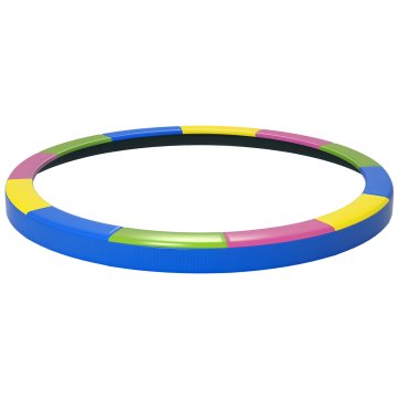 SPORTNOW Pokrivalo elastične blazine Ø366x30 cm, zložljivo in prenosno, zaščita vrtnega trampolina iz plastike, PE in pene EPE, brez luknje za palico, večbarvno