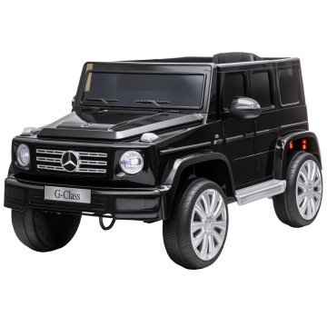 HOMCOM Električni avtomobil za otroke 3-8 let 12V licenca Mercedes Benz, 3-5km/h električni avtomobil za otroke z 2 motorjema, daljinskim upravljalnikom, armaturno ploščo, varnostnim pasom, glasbo