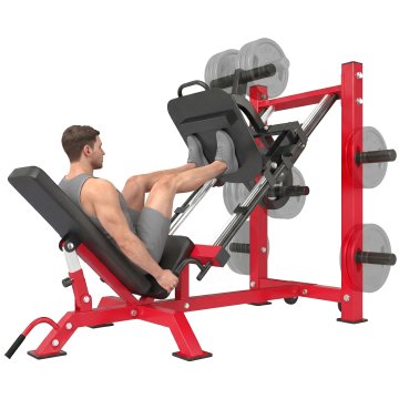 SPORTNOW Stroj za leg press z blokom za noge, stroj za leg extension squat z nastavljivim kotom, nosilec plošč, kolesa, nosilnost 455 kg, jeklena konstrukcija, za vadbo nog in domačo telovadnico
