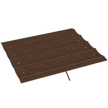 OUTSUNNY Zložljiva prevleka za gazebo pergola z 8 drenažnimi luknjami, streha za gazebo samo iz poliestra UV30+, 286x245 cm, za pergolo 3x2.15m, kava