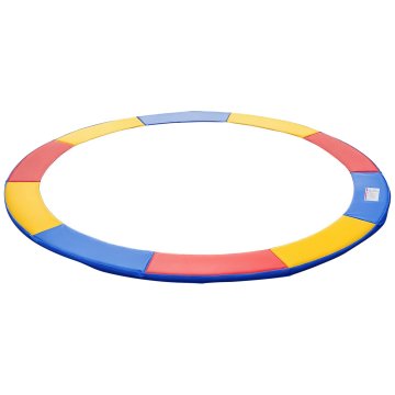 HOMCOM Oblazinjena robna zaščita za trampolin, plastična vrtna zaščita za elastično preprogo, Ø244cm, večbarvno