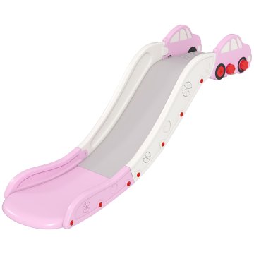 AIYAPLAY Tobogan za otroke iz HDPE z vgrajeno amortizacijsko cono, 175x43x73 cm, za kavče, postelje in visoke površine 40-60 cm, starost 18-48 mesecev, maksimalna nosilnost 30Kg, roza