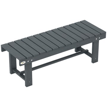OUTSUNNY Zunanja nepremočljiva klop za 2 osebi iz smrekovega lesa, klop za vrt in teraso, nosilnost do 250 kg, 110x38x35 cm, siva