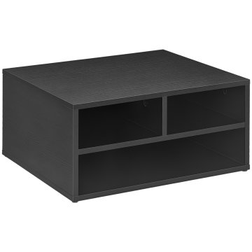 HOMCOM Mobilno stojalo za tiskalnik s 3 odprtimi predali, mobilno stojalo za tiskalnik za dokumente v pisarni in študiji kompaktno z 2 nivojema, 47x40x22.5 cm, črno