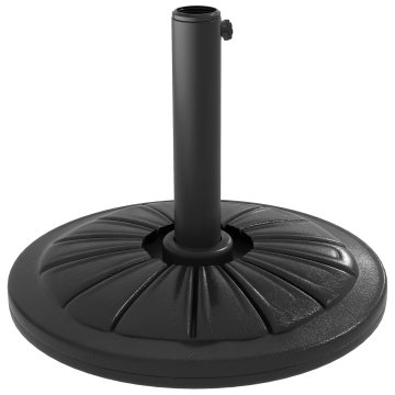 OUTSUNNY Podstavek za okrogel senčnik Ø43cm, 13kg podnožje iz betona za drogove 32/38/48mm, črna