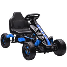 AIYAPLAY Poganjalni go kart za otroke 3-6 let, 50 kg nosilnost, poganjalno vozilo za otroke z prestavo, naprej, nazaj, držalom za kozarce in kolesi iz protizdrsne EVA, moder
