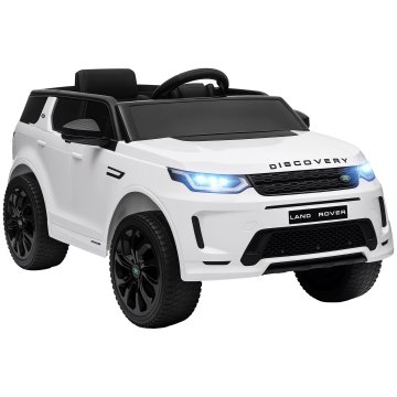 AIYAPLAY Električni avtomobil za otroke 3-6 let 12V licenca land Rover discovery, 3-5km/h električni avtomobil za otroke z 2 motorjema, daljinskim upravljanjem, pasom, glasbo, hupo in žarometi, bel