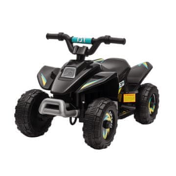 HOMCOM Električni quad za otroke od 18 do 36 mesecev s polnilno baterijo 6V, hitrost 2.8-4.6Km/H, funkcija naprej in nazaj, 72x40x45.5cm, črn