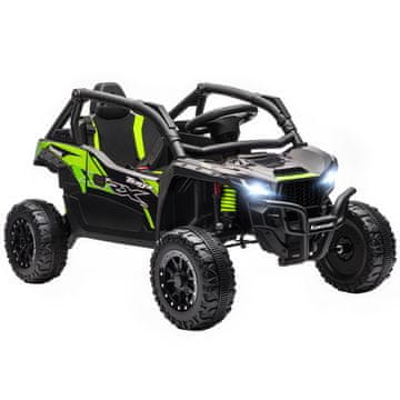 AIYAPLAY Električni avto za otroke UTV KAWASAKI TERYX KRX, 12V terenski avto za otroke z 2 motorjema, varnostnim pasom, daljinskim upravljanjem, vzmetenjem, USB, bluetooth, glasbo, lučmi, 3-5km/h, 3-5 let