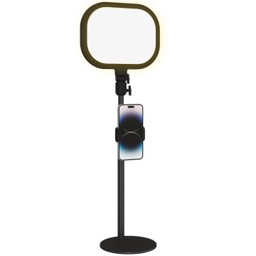 HOMCOM Pisalna namizna LED svetilka z nastavljivo svetlobo IN nosilcem za telefon, namizna svetilka s 5 barvami svetlobe IN 10 stopnjami svetlosti, spominska funkcija IN nastavljiva višina