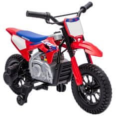 AIYAPLAY Električni motor za otroke 3-8 let 12V licenca honda CRF 450R, litijeva baterija, električni motorček za otroke z vzmetenjem, snemljiva kolesca, 3-6 KM/H, MAX 30 KG, rdeča