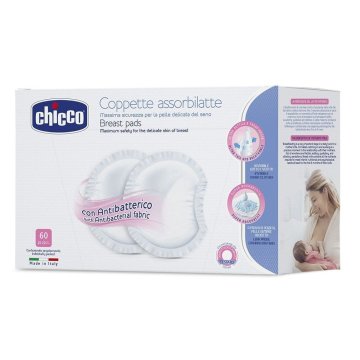 Northix Antibakterijske prsne blazinice Chicco, 60 kos